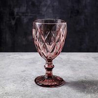 Lunettes à eau colorées en acier inoxydable, 9.5 once, verres à motif de diamant multicolores