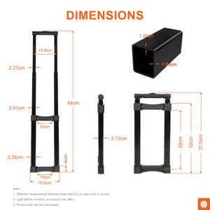 Tùy chỉnh Kính thiên văn Xe đẩy xử lý cho cứng mặt Ba lô nhôm kéo hành lý các bộ phận với túi phụ kiện - Product Image 5