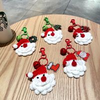 Gantungan Kunci Santa Claus Buatan Tangan 2026, Gantungan Kunci Boneka Natal 3D, Liontin Gantungan Kunci Rajut, Gantungan Kunci Natal, Hiasan Tas