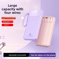Nouvelle vente flash : chargeur portable à charge rapide 4 en 1 avec câble intégré, batterie externe 10000 mAh, chargeur de téléphone portable, batterie externe 10000 mAh