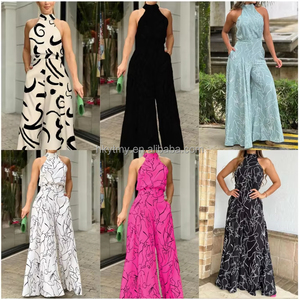 Robe mini moulante sans manches pour femme, style camisole, froncée, imprimée, à fines bretelles, pour soirée et club - Product Image 4