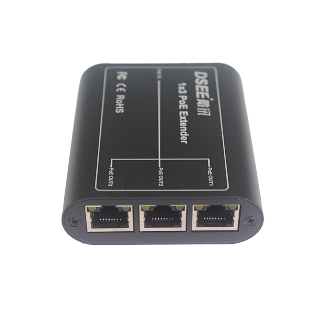 Best Selling 10/100M 15W POE Extender Gigabit PoE Repeater 1 in 2/4 Out for POE Switch Camera None