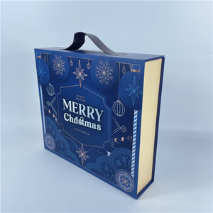 Reciclable Navidad Bebé Regalos Souvenirs Cajas Papel Cartón Almacenamiento Ciego Regalo Calendario de Adviento 24 Caja Plegable Solapa Magnética - Product Image 2