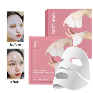 Masque en feuille personnalisé pour le soin de la peau, collagène, vitamine C, rose, pour le visage - Product Image 1