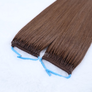 Extensions de cheveux à clipser <span class=keywords><strong>sans</strong></span> fil, double plume, Remy, cheveux vietnamiens, lisses, bruns, pour postiche - Product Image 3