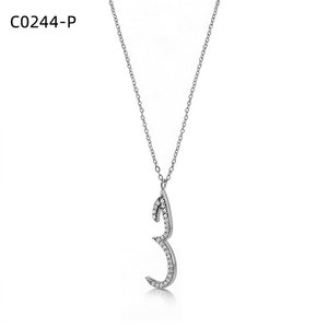 เอมี่ เอมี่ หมายเลข 3 จี้สร้อยคอ ชุบโรเดียม คิวบิกเซอร์โคเนีย เครื่องประดับแฟชั่นสตรี ของขวัญ สวมใส่ได้ทุกวัน - Product Image 1