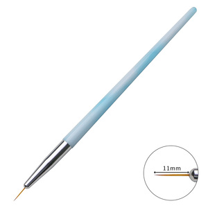 Ensemble de 3 pinceaux à ongles en plastique coloré, poils synthétiques, pinceaux fins pour la peinture, pour les artistes en manucure - Product Image 4