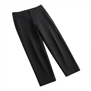 <b>Men's</b> Navy Blue Formal Trousers High Waist Straight Fit Anti-Wrinkle Polyester Worsted Fabric Autumn Wear - Product Image 4