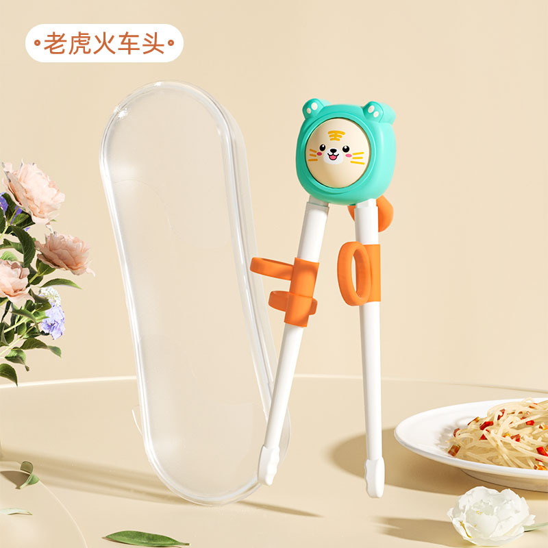Single chopsticks with ring (color box packaging) green