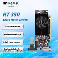 Brand New UNIKA Radeon R7 350 2GD5 V3 GRAPHICS CARD,SHU PEI BAN, Factory Price,Illuminate the Machine Card