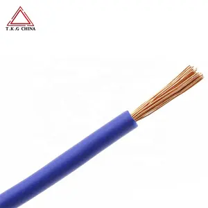 उच्च अस्थायी bs6004 ठोस सीसीएस/सीसीए/शुद्ध तांबे कंडक्टर 0.75mm - 300mm नीले एकल कोर मानक केबल अग्निरोधक तार