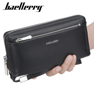 Baellerry <b>Men's</b> Long <b>Wallet</b> Pu Leather Large Capacity Zipper <b>Wallet</b> Everyday Use - Product Image 1