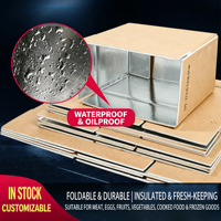 Boîtes en carton isolées pour la chaîne du froid, conteneurs en aluminium doublés de mousse pour fruits frais - Vente en gros de feuilles d'aluminium rectangulaires pliables