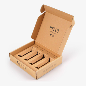 Wholesale Custom Printed Brown <b>Kraft</b> Corrugated Cardboard Mailer Shipping <b>Boxes</b> With Insert - Product Image 1