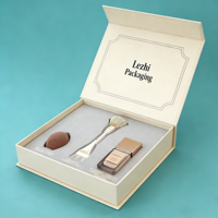 Kit d'outils de maquillage avec logo personnalisé, boîte d'emballage en papier pour 9 pinceaux de maquillage, boîte rigide avec couvercle magnétique, ensemble d'outils vides avec logo personnalisé