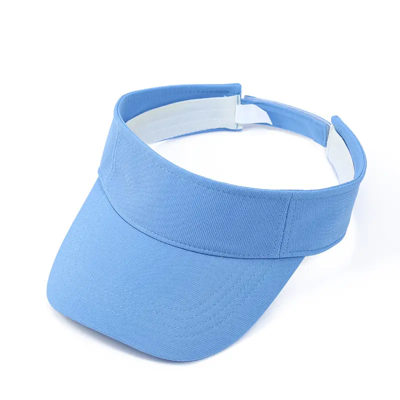Summer Curved Summer Breathable Sun Hats Men Women Adjustable Visor Top Solid Color Sports Tennis Golf Running Sunscreen Cap