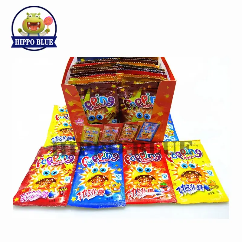 Chinese factory exotic snacks good taste fruit flavor popping candy manufacturers sweets candy