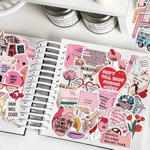Inspirational English Graffiti Stickers 50Pcs Waterproof PVC DIY 'No Internal Strife' Decals for Laptop Office School Supplies - Product Image 6