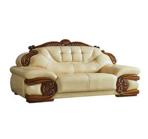 High-End European Genuine Leather L-Shape Sectional <b>Sofa</b> Set Wood Carving 1+2+3 Seats Solid Wood Legs Luxury <b>Living</b> <b>Room</b> <b>Sofa</b> - Product Image 6