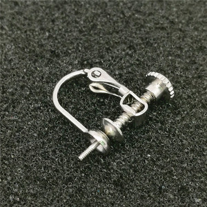 Boucles d'oreilles à clipser, type vis, en alliage de zinc, réglables, pour la fabrication de bijoux DIY - Product Image 2