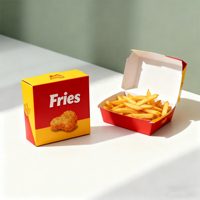 Sacs d'emballage pour frites, ailes de poulet, boîtes d'emballage alimentaire en papier, boîtes à emporter personnalisées, boîtes à emporter pour poulet frit, boîtes à emporter pour la restauration rapide