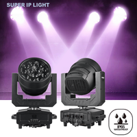 Projecteur à tête mobile LED RGBW 40W 12 yeux 3.5 ° ~45 °   Lampe de scène DJ disco à effet stroboscopique et zoom électronique