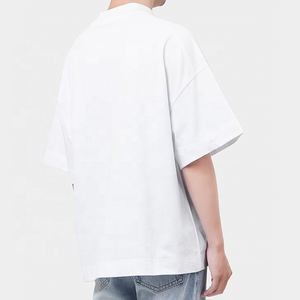 Fabricant de t-shirts streetwear haut de gamme à col montant, t-shirts vierges 100% coton personnalisables, t-shirts oversize épais - Product Image 2