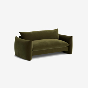 Divano Moderno Minimalista Italiano in Velluto per Soggiorni di Piccole Dimensioni - Divani Reclinabili in Linea Retta - Product Image 3