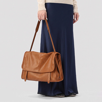 Tas Tangan Wanita Kulit Sapi Asli Model Fashion Label Pribadi OEM MOQ Kecil Pabrik Tas Selempang Wanita