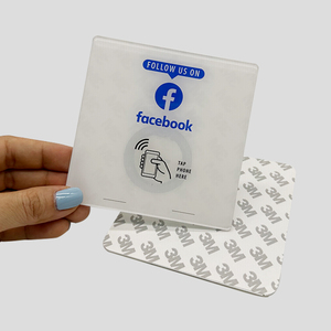 Biểu tượng tùy chỉnh in ấn 100 mét 25 mét <span class=keywords><strong>NFC</strong></span> <span class=keywords><strong>Tag</strong></span> <span class=keywords><strong>NFC</strong></span> phương tiện truyền thông xã hội Acrylic thẻ không thấm nước Epoxy Google xem xét <span class=keywords><strong>NFC</strong></span> thẻ PVC - Product Image 4