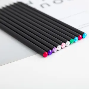 Nouveauté Top Diamant Crayon logo Personnalisé imprimé Noir Cristal crayon HB crayon