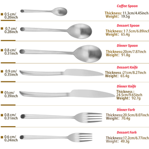 ชุดเครื่องครัวสแตนเลสแบบตีขึ้นรูป สีเงิน ชุดช้อนส้อมมีดสำหรับงานแต่งงาน ช้อน ส้อม มีด ภาชนะสำหรับรับประทานอาหาร - Product Image 6