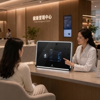 Terminal Inteligente de Control de Salud para Oficina, con IA, Portátil, de Aleación de Aluminio, Monitor Biométrico No Invasivo, para Monitorear Signos Vitales de Empleados