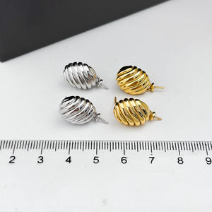 ต่างหูเงินแท้ S925 แบบ DIY พร้อมลูกปัดขนาด 10-15 มม. อุปกรณ์ฐานเปล่า รุ่น 22299 - Product Image 4