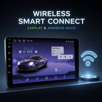 Lecteur multimédia de voiture, écran tactile compatible CarPlay sans fil et Android Auto, Bluetooth, navigation GPS, caméra de recul pour voiture