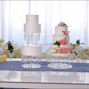 Vente chaude nouveau support de gâteau en acrylique à trois couches romantique mariage fête d'anniversaire décoration accessoires Dessert présentoir décoration - Product Image 3