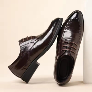 Nouvelles Chaussures en Cuir Décontractées pour Hommes, Style Italien, Semelles Souples, Tige en Peau de Mouton de Haute Qualité, Rehaussantes, Idéales pour l'Automne - Product Image 1