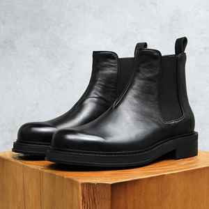 Zapatos de Vestir Casuales Versátiles y Elegantes para Hombre, Estilo Oxford, de Cuero Genuino, Impermeables, para Otoño - Product Image 1