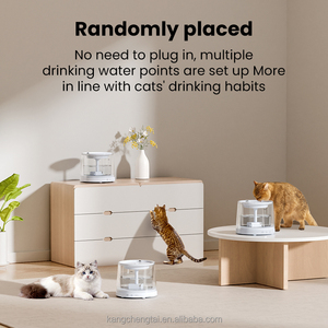 <span class=keywords><strong>Fontaine</strong></span> <span class=keywords><strong>à</strong></span> <span class=keywords><strong>eau</strong></span> intelligente pour animaux de compagnie de 2 L avec filtre, distributeur d'<span class=keywords><strong>eau</strong></span> pour chat en ABS transparent, respectueux de l'environnement - Product Image 4