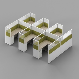 Modular 4 Seat <b>Office</b> Cubicle Partition Call Center <b>Office</b> Workstation Cubicle 6 Staff Workstation <b>Table</b> for <b>Office</b> Room - Product Image 1