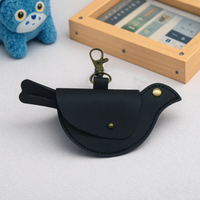 Porte-monnaie mini en cuir PU avec breloque oiseau, porte-clés, portefeuille de monnaie tendance, accessoires créatifs pour sacs à main pour femmes - Vente chaude