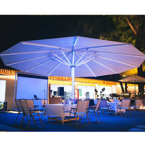 Sombrilla de Playa para Restaurante, de Lujo, Grande, Automática, con Control Remoto LED, Personalizada con Logotipo, <span class=keywords><strong>Parasol</strong></span> para Exteriores - Product Image 1