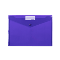 Enveloppes en plastique Poly pour sèche-documents, enveloppes de documents transparents, de fichiers A4 et américaine, avec pochette d'étiquette et bouton à pression pour Ho