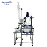 Reactor Homogeneizador Ultrasónico de Síntesis Química de Laboratorio de 20L y 28KHz, Reactor de Vidrio con Cámara Ultrasónica, Precio de Fábrica