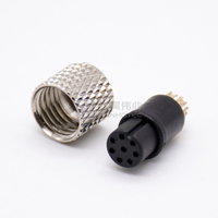 Conector de Cable M8 de 8 Pines, Recto, en Ángulo Recto, Resistente al Agua, Conector de Cable M5 M8 M12 M16 M23, 2 3 4 5 6 8 12