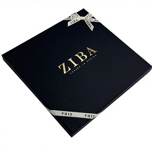 Boîte cadeau de haute qualité avec logo personnalisé, couvercle et base, emballage en papier noir, boîte en carton haut de gamme - Product Image 3