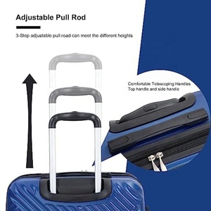 Ensemble de bagages de voyage léger et moderne, valises à roulettes ABS à 4 roues, 4 pièces - Product Image 5