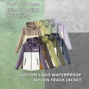 Chaqueta Deportiva Impermeable con Capucha y Logotipo Personalizado, 100% Nailon, Alta Calidad, Cierre Completo, Cortavientos, Informal, Verano - Product Image 2