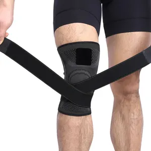 Aolikes Compression Knie orthese mit verstellbarem Gurt zur Schmerz linderung Knie-Ärmel