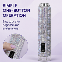 Lampe à ongles LED UV portable 3W rechargeable sans fil, mini séchoir à ongles manuel, pour usage domestique, en plastique, avec diamants colorés